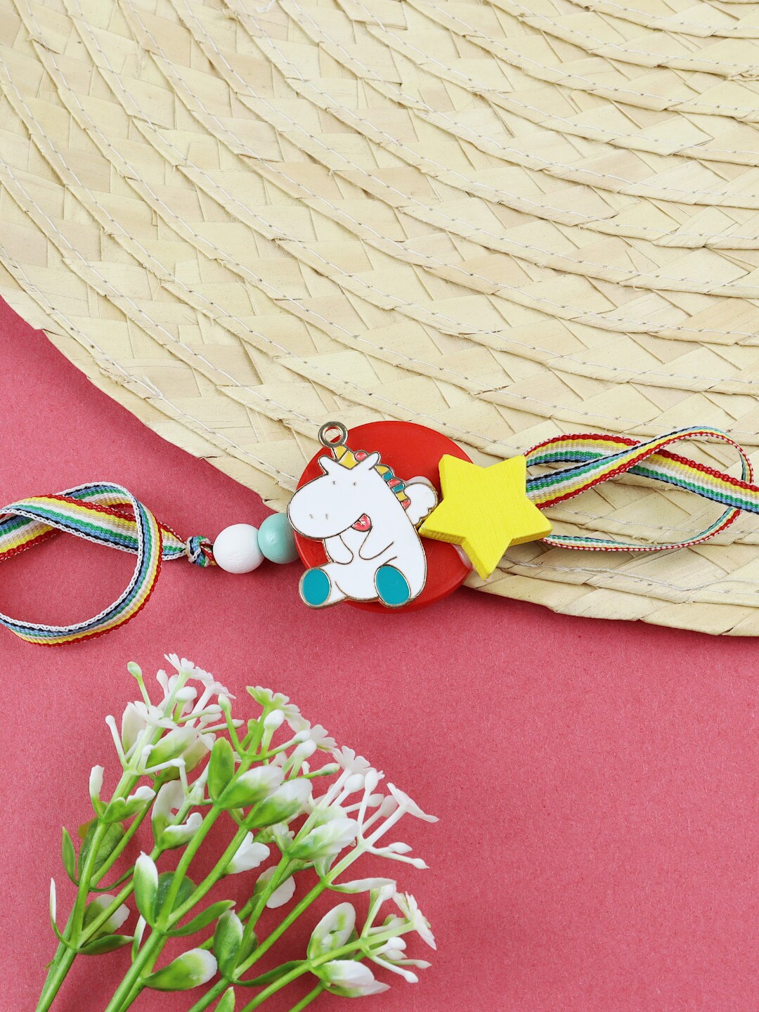 

Asthetika Kids Unicorn Charm Detail Rakhi, Red