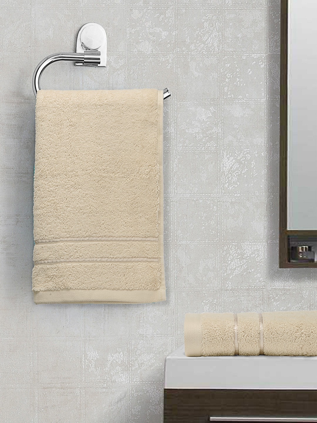 

Trident Set of 2 Beige Cotton 600 GSM Hand Towels