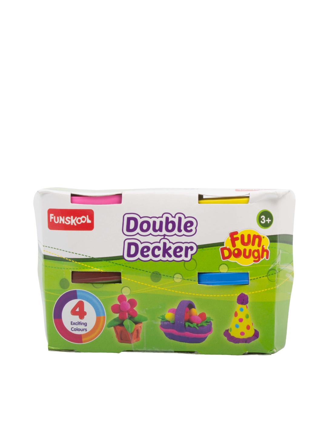 

Fun Dough Double Decker 4 Tubs of Dough for 3+Years, Multi