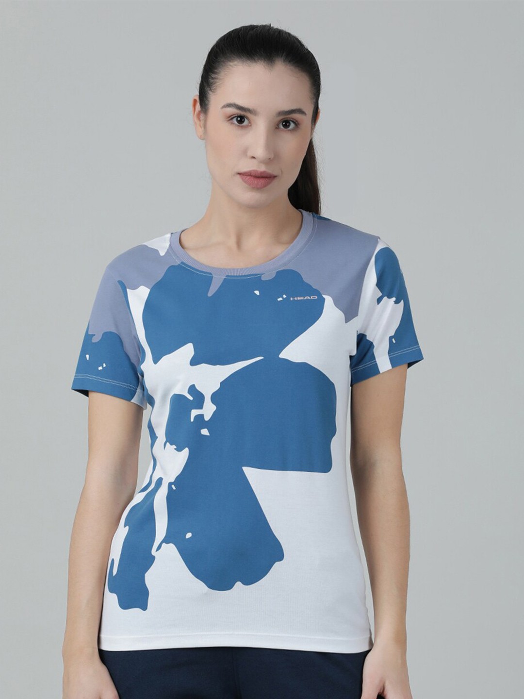 

Head Abstract Printed Slim Fit Cotton T-shirt, Blue