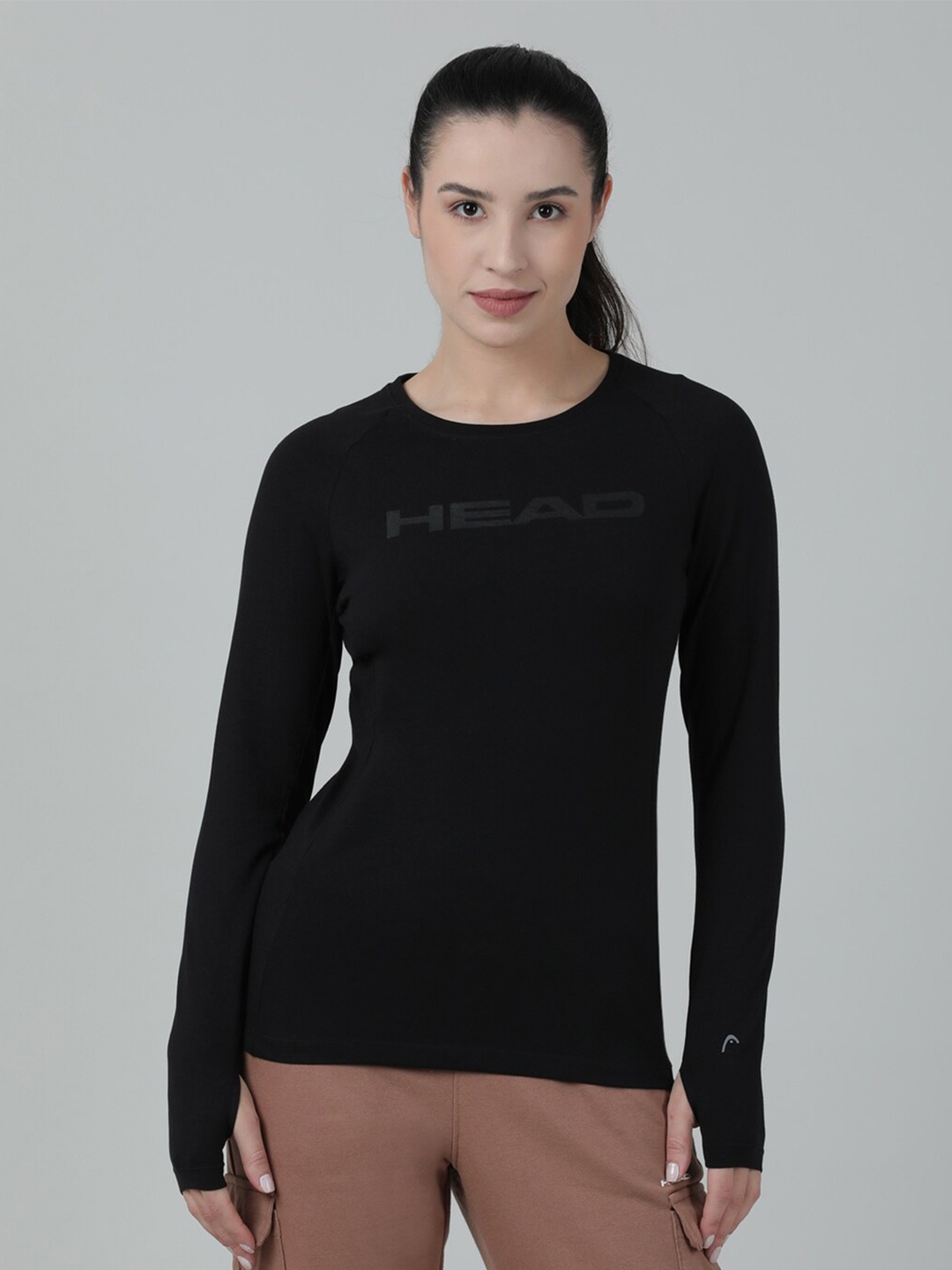 

Head typography Printed Slim Fit Cotton T-shirt, Black