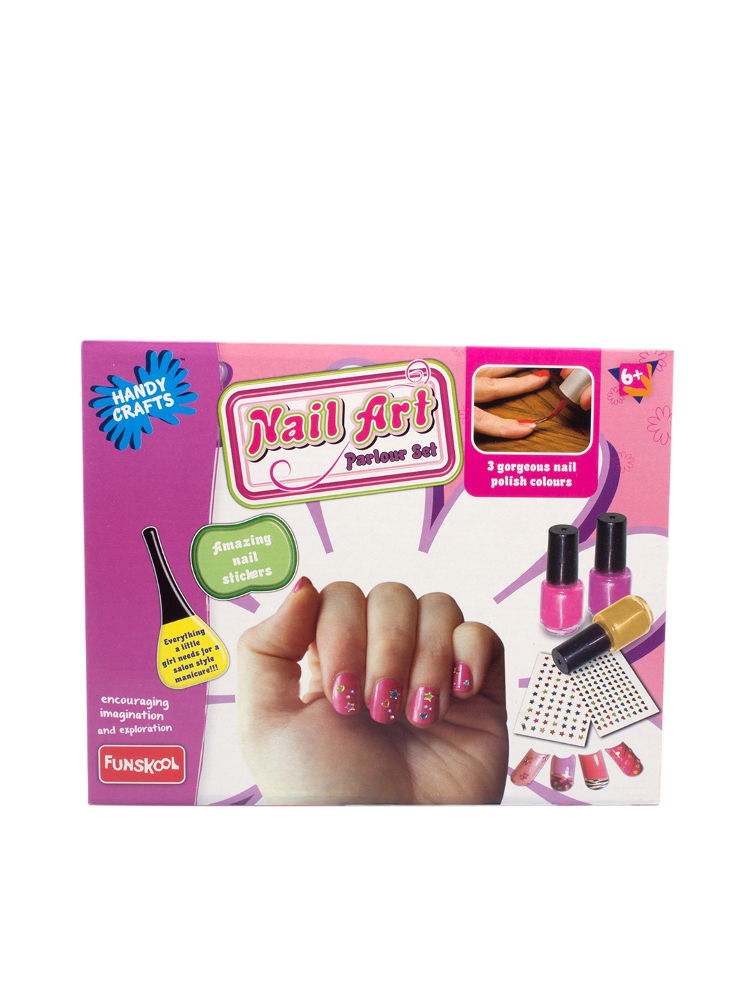 

Handycrafts Nail Art Parlour Set for 6+Years, Multi