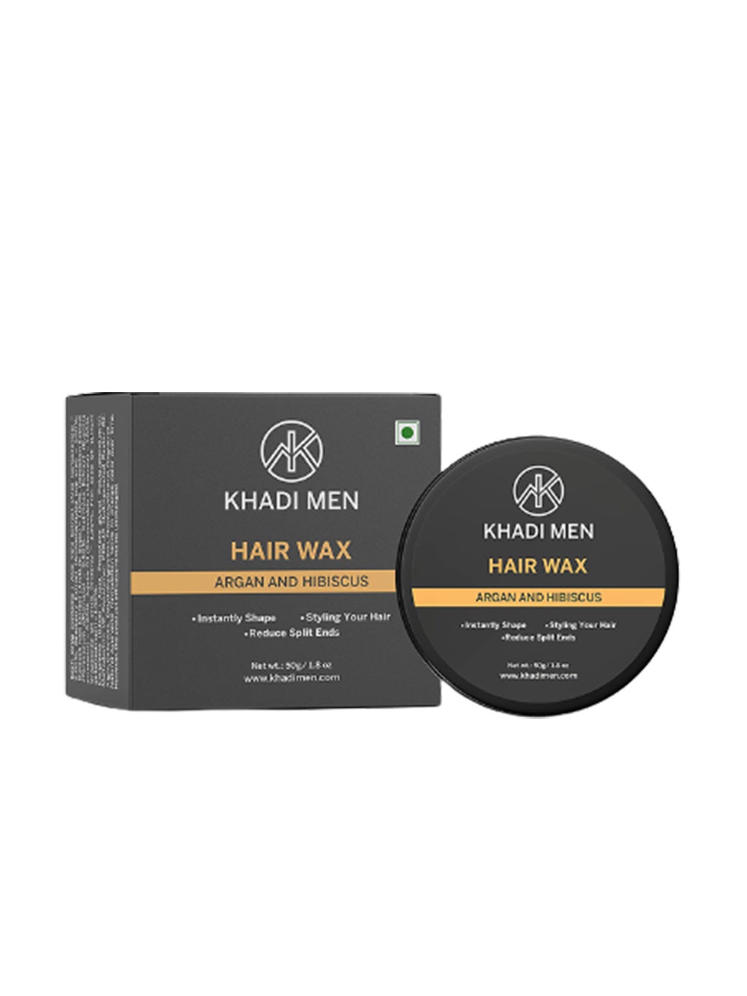 

Khadi Men Men Argan & Hibiscus Hair Wax - 50gm, Black