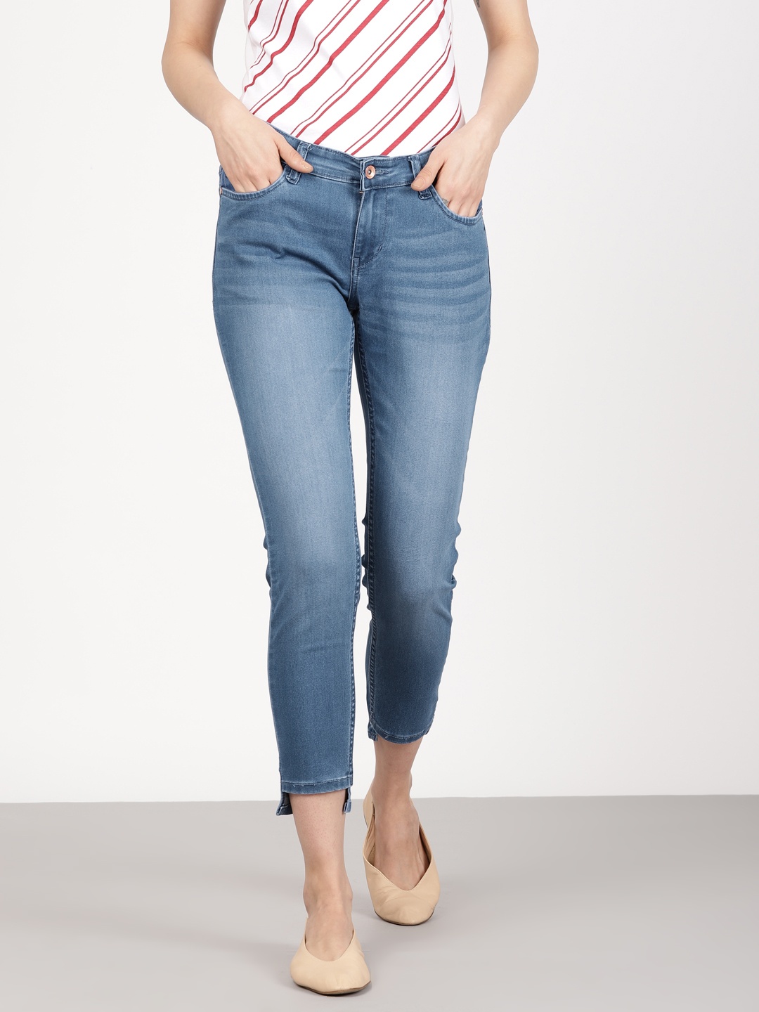 

ether Women Blue Skinny Fit Mid-Rise Clean Look Stretchable Jeans