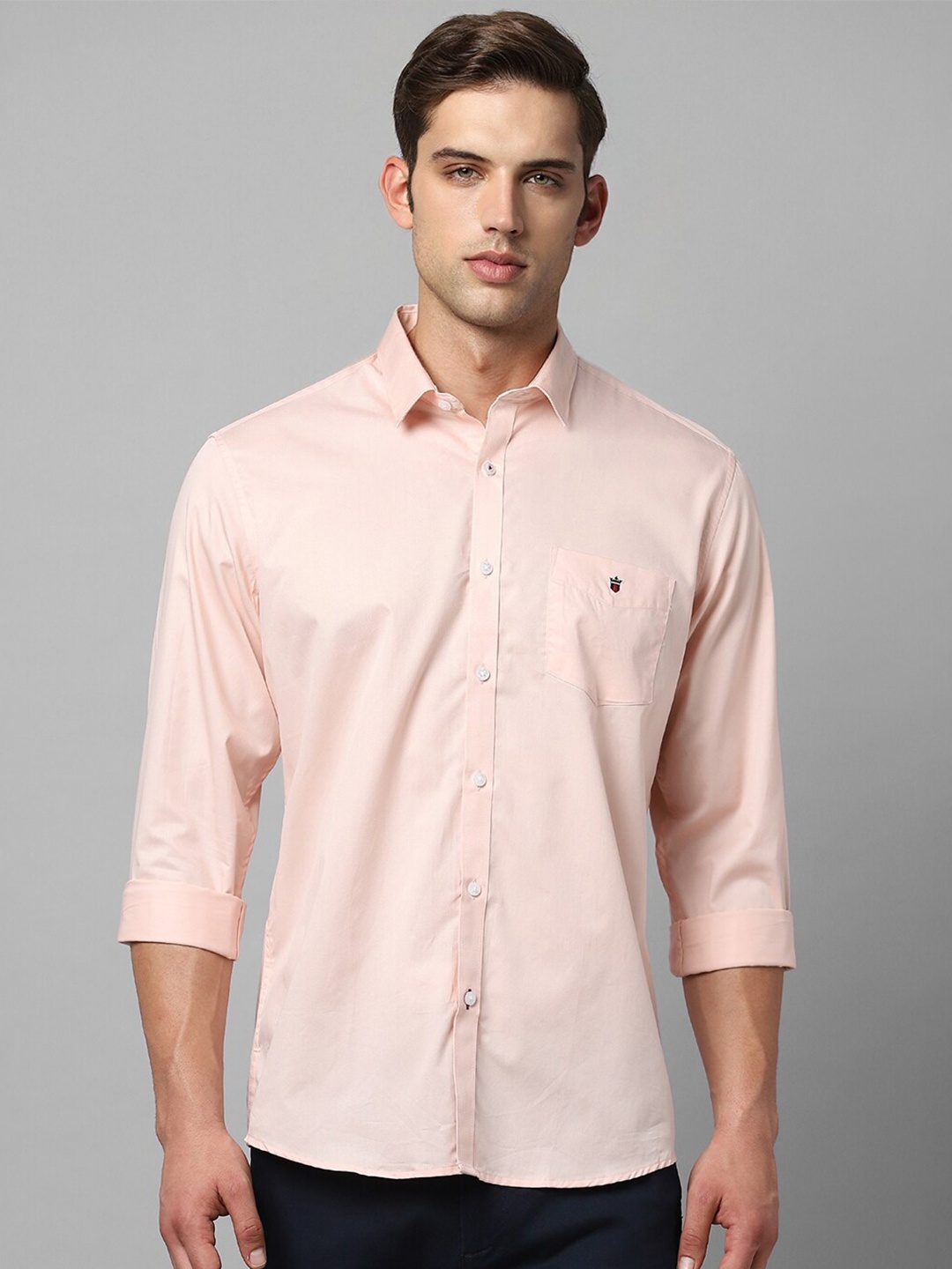 

Louis Philippe Sport Slim Fit Opaque Pure Cotton Causal Shirt, Pink