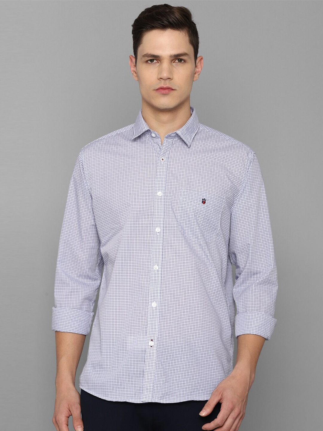 

Louis Philippe Sport Checked Slim Fit Opaque Casual Shirt, Blue