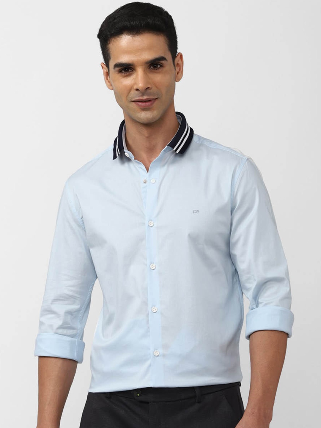 

Peter England Slim Fit Spread Collar Casual Shirt, Blue