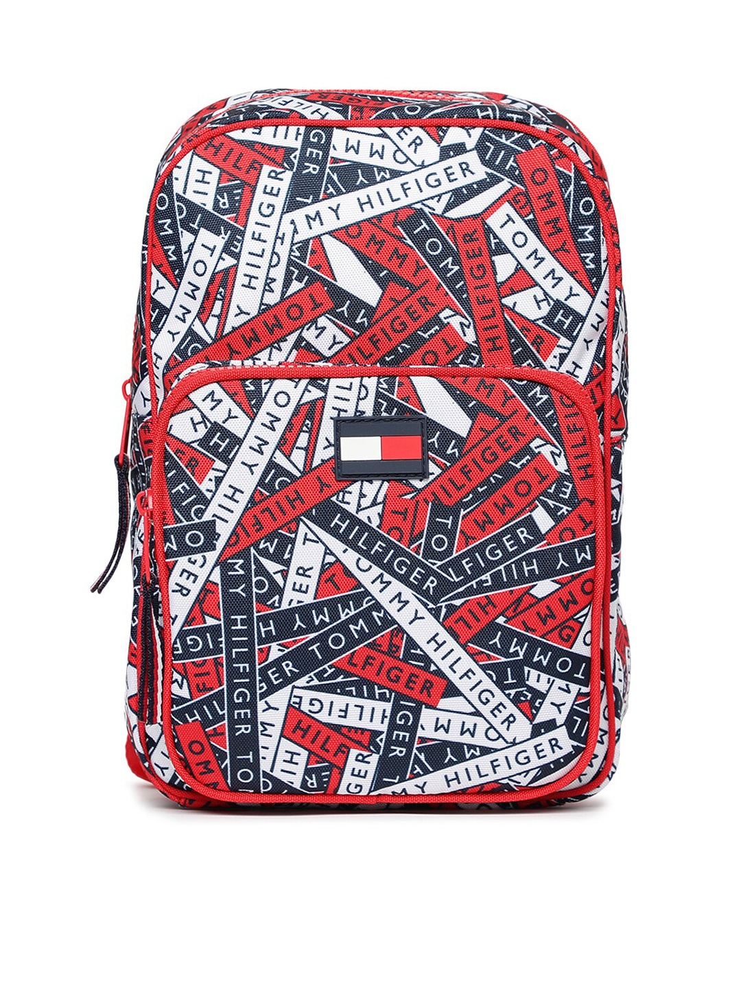 

Tommy Hilfiger Boys Brand Logo Printed Ergonomic Small Backpack, Navy blue
