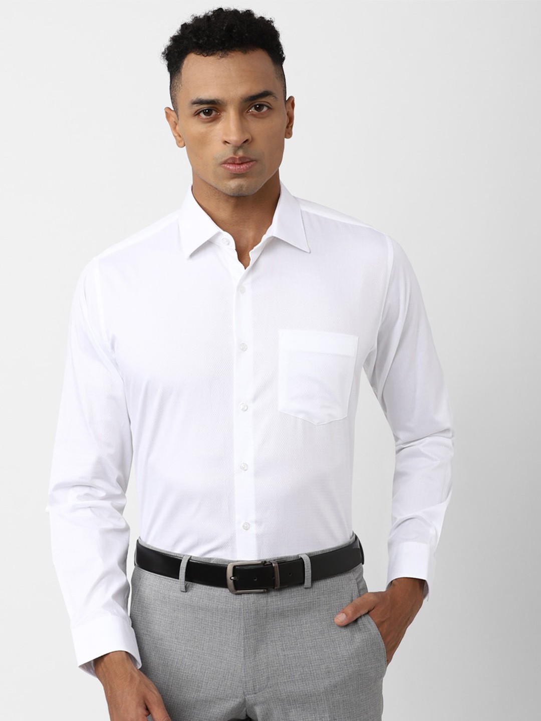 

Van Heusen Slim Fit Opaque Pure Cotton Formal Shirt, White