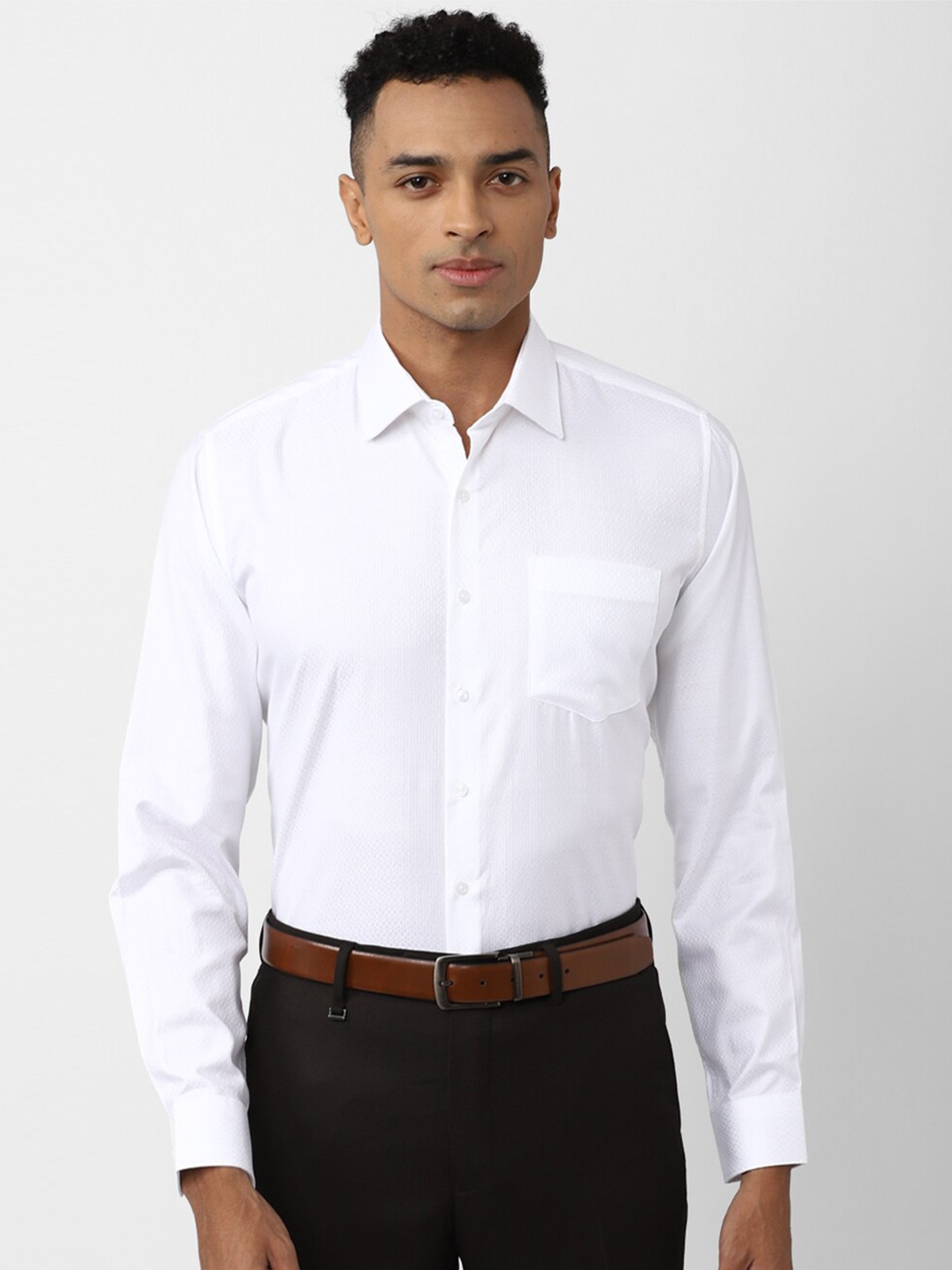 

Van Heusen Slim Fit Opaque Pure Cotton Formal Shirt, White
