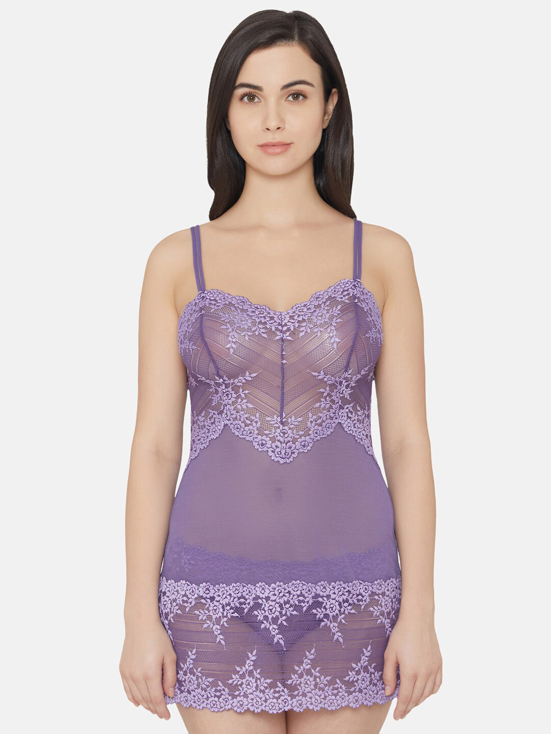 

Wacoal Self Design Shoulder Straps Baby Doll, Purple