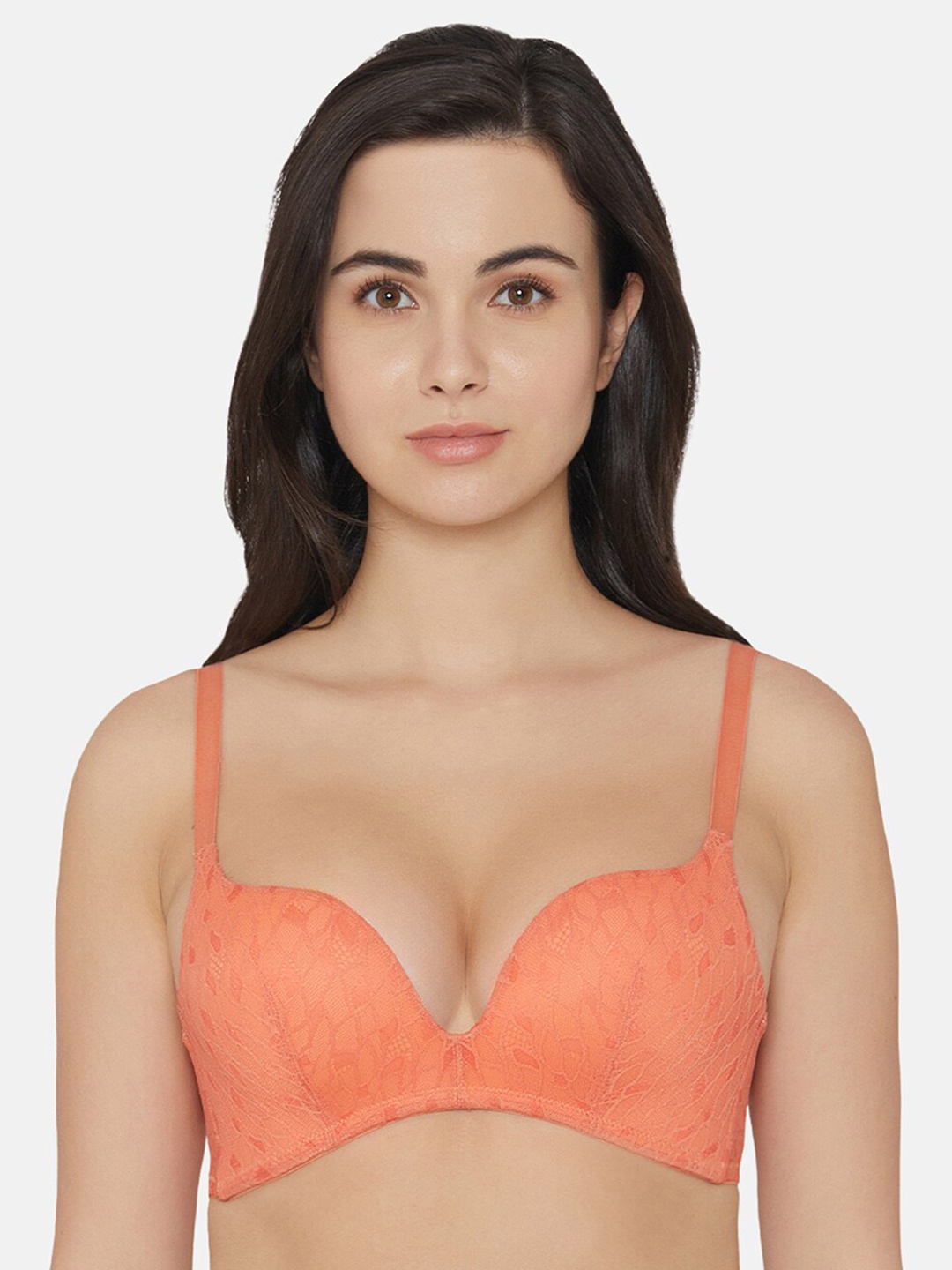 

Wacoal Self Design Rapid-Dry Bra With Half Coverage, Orange