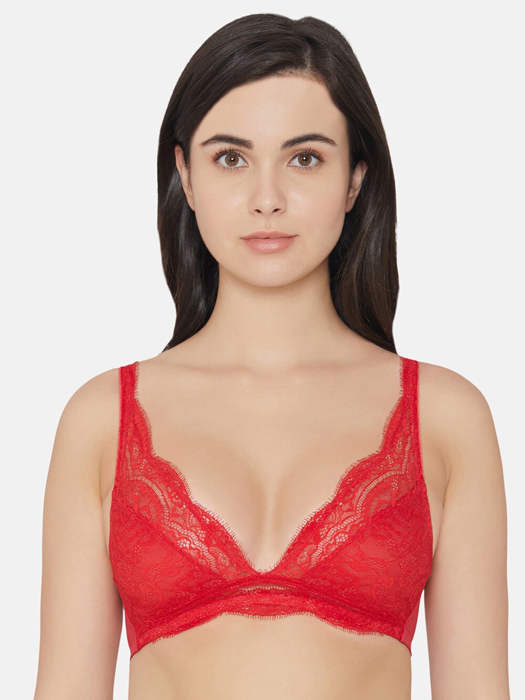 

Wacoal Self Design Rapid-Dry Bra With Half Coverage, Red