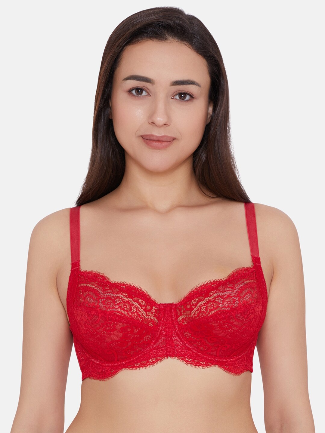 

Wacoal Self Design Rapid-Dry Full Coverage Underwired Everyday Bra With All Day Comfort, Red