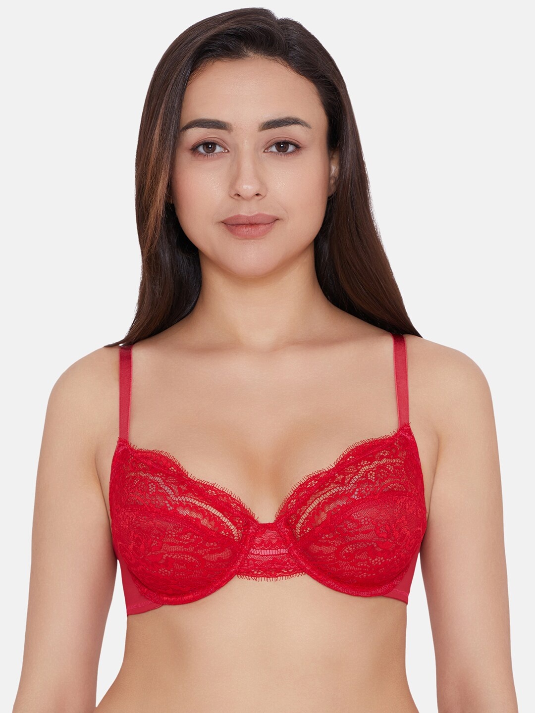 

Wacoal Self Design Rapid-Dry Full Coverage Underwired Everyday Bra With All Day Comfort, Red