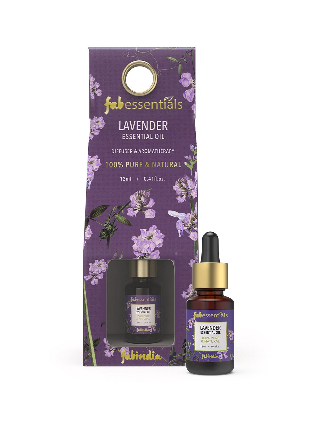 

Fabindia 100% Pure & Natural Lavender Essential Body Oil-12ml, Transparent