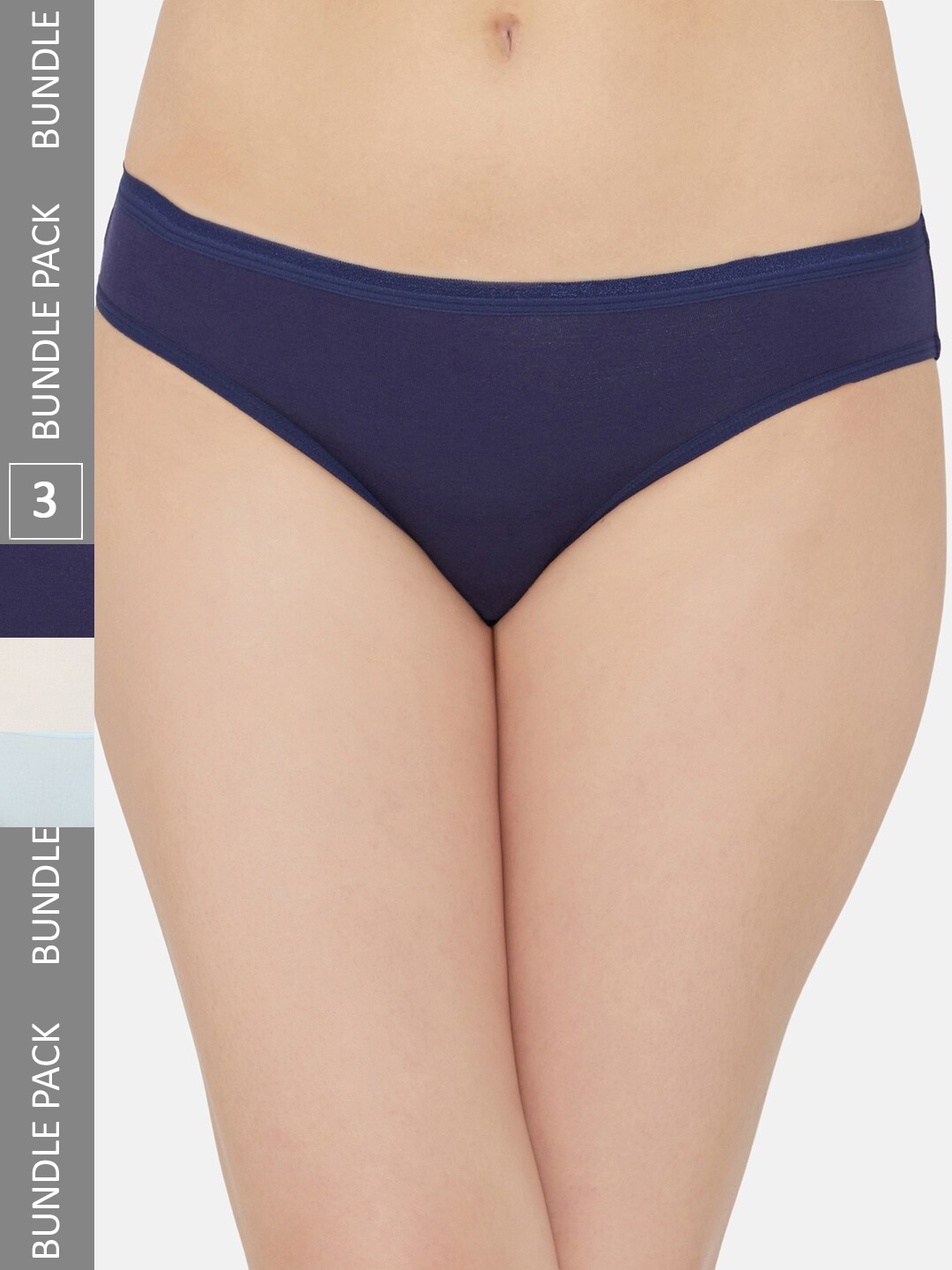 

Wacoal Pack Of 3 Low-Rise Basic Briefs, Navy blue
