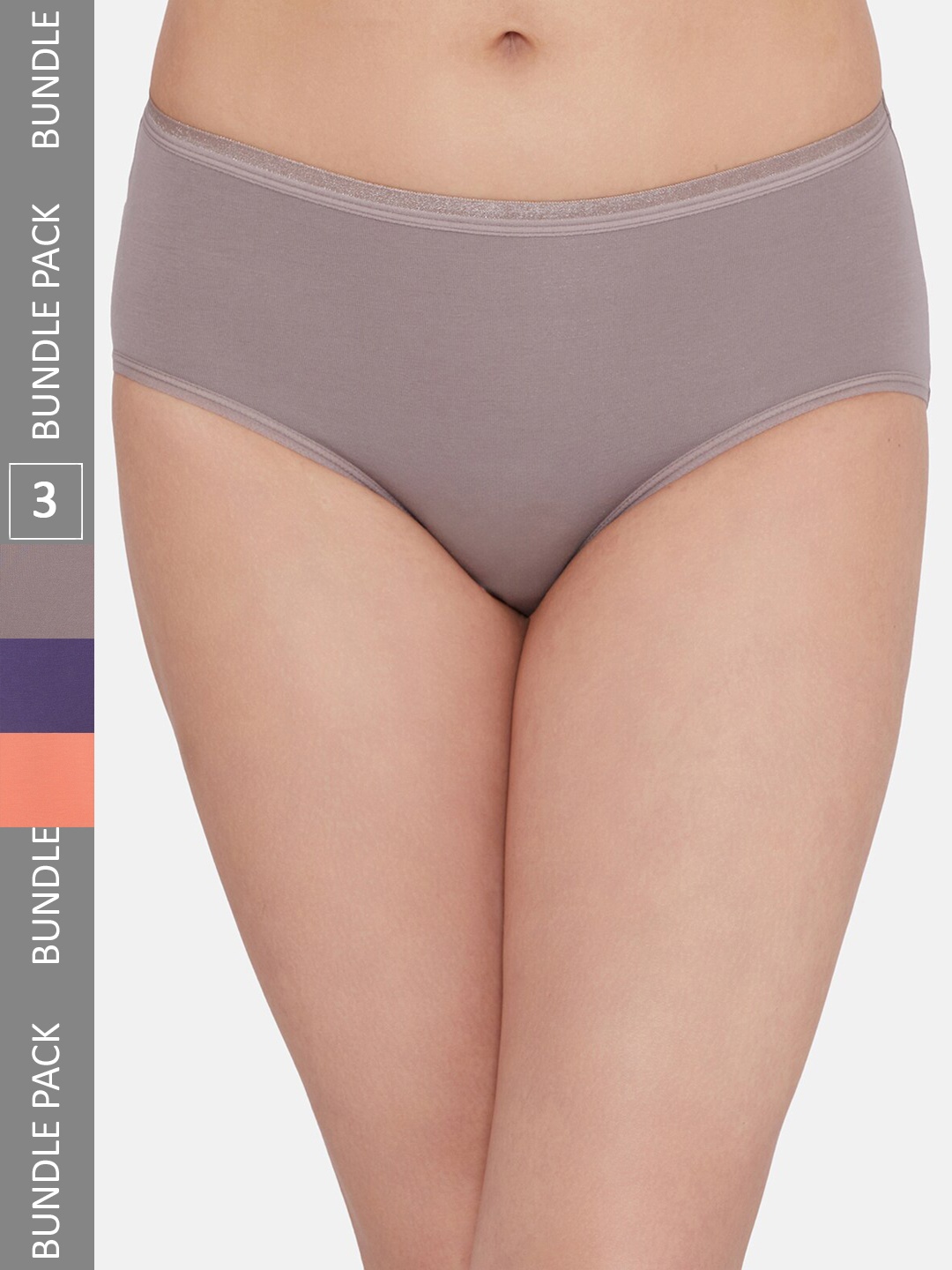 

Wacoal Pack Of 3 Mid- Rise Hipster Briefs, Grey