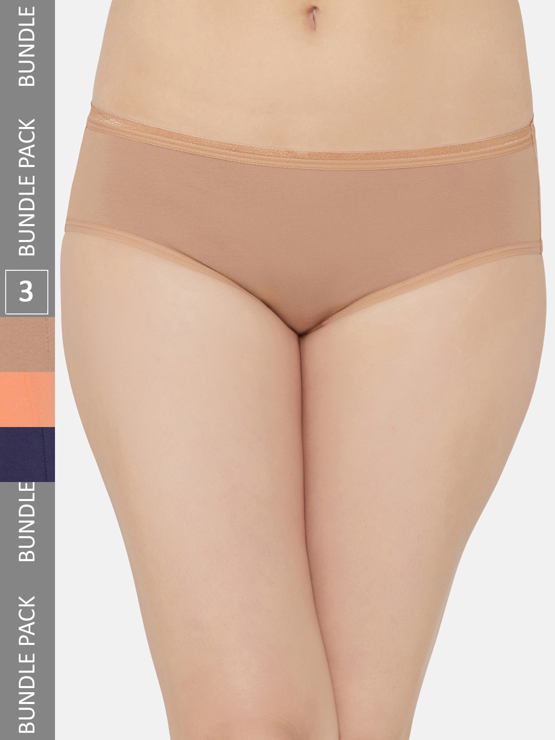 

Wacoal Pack Of 3 Mid-Rise Stretchable Hipster Briefs, Brown