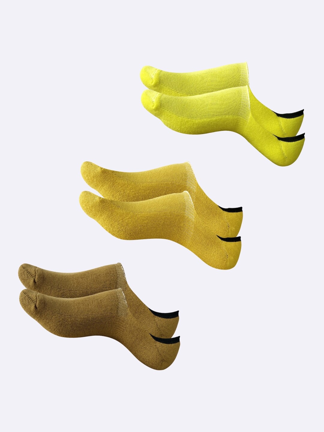 

AIR GARB Unisex Pack Of 3 Breathable Cushioned Shoe Liners, Yellow