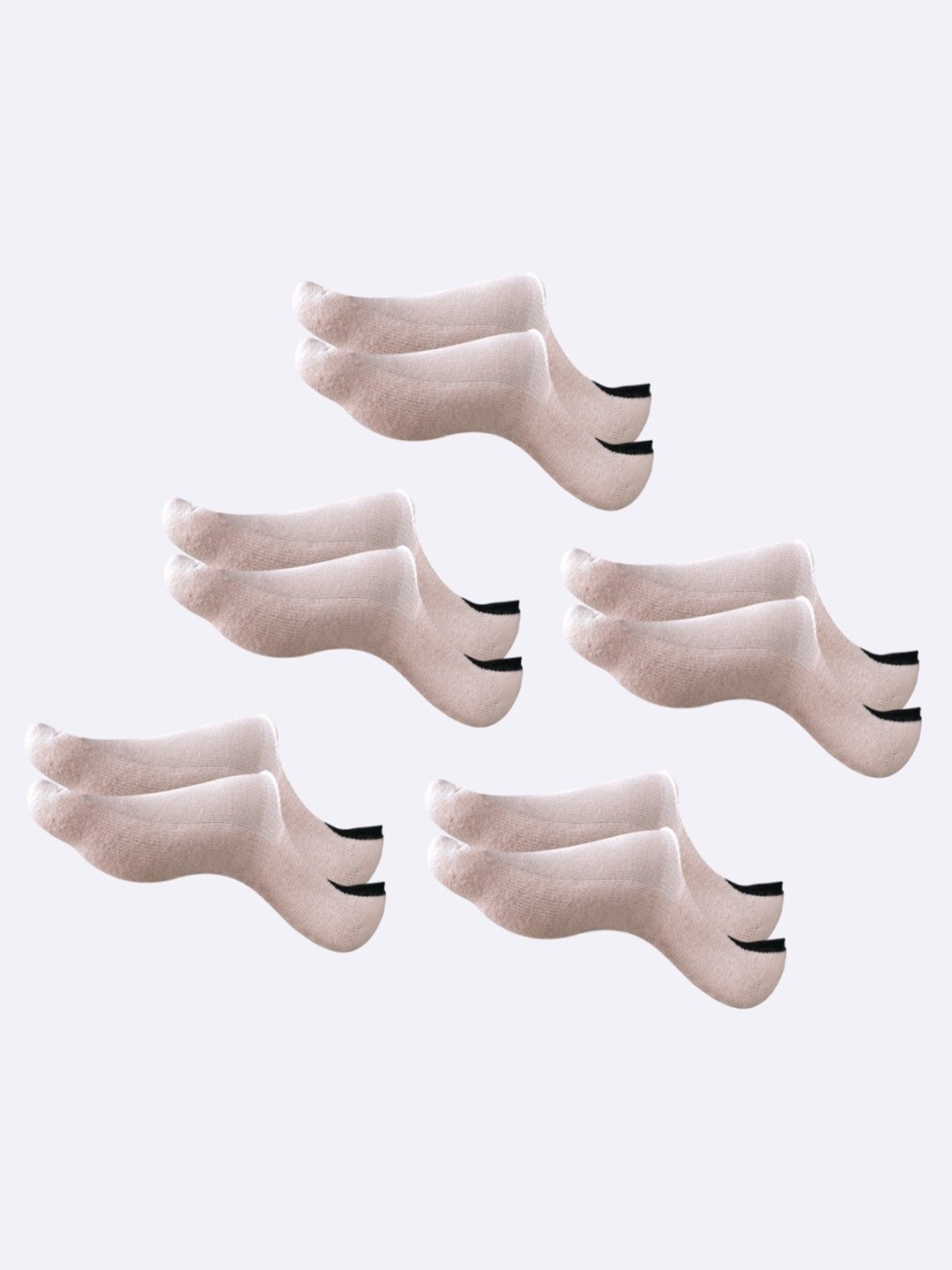 

AIR GARB Unisex Pack Of 5 Breathable Shoe Liner Socks, Pink