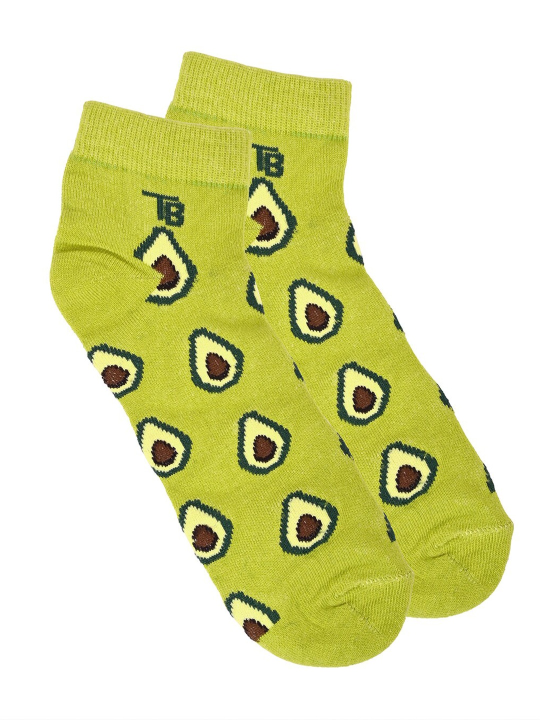 

Tistabene Unisex Patterned Cotton Ankle-Length Socks, Lime green
