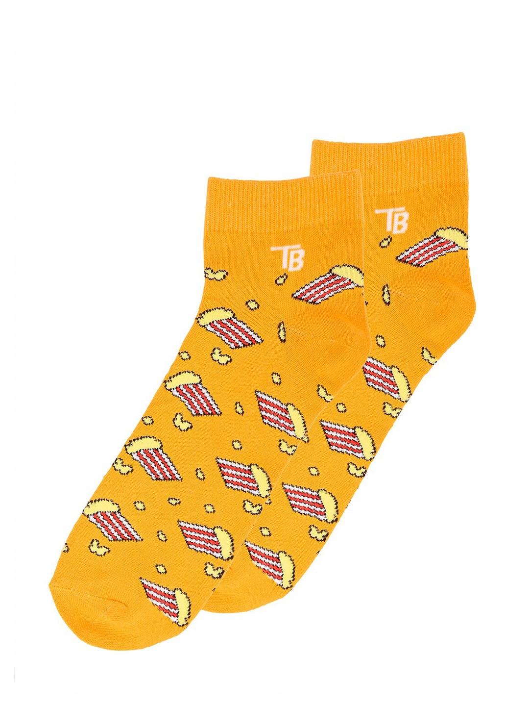 

Tistabene Unisex Patterned Breathable Cotton Ankle-Length Socks, Yellow