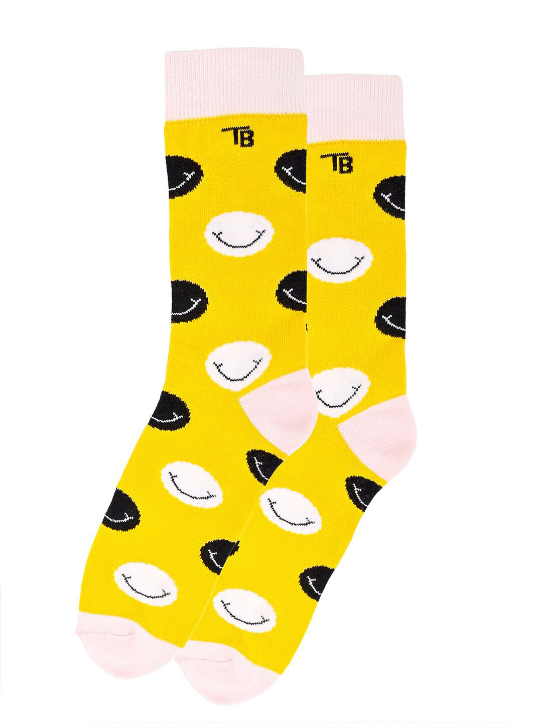 

Tistabene Unisex Smiley Printed Breathable Above Ankle Length Socks, Yellow