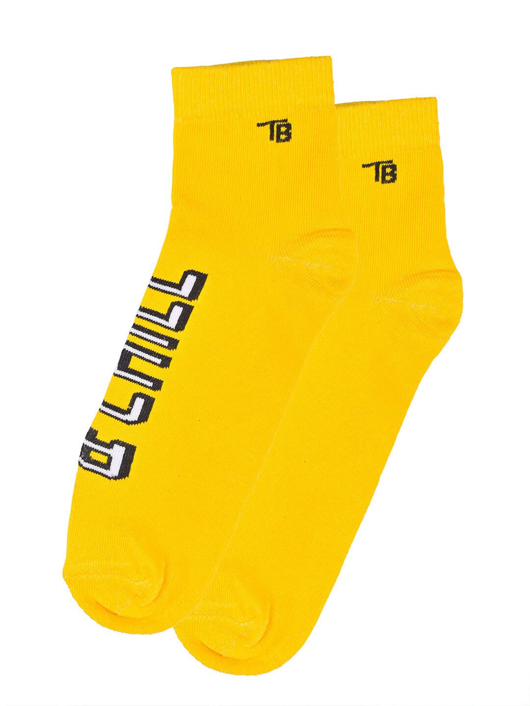 

Tistabene Unisex Patterned Cotton Ankle-Length Socks, Yellow