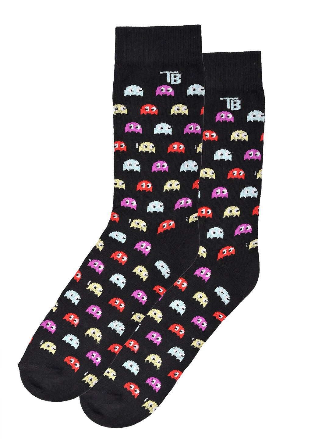 

Tistabene Unisex Patterned Cotton Above Ankle-Length Socks, Black