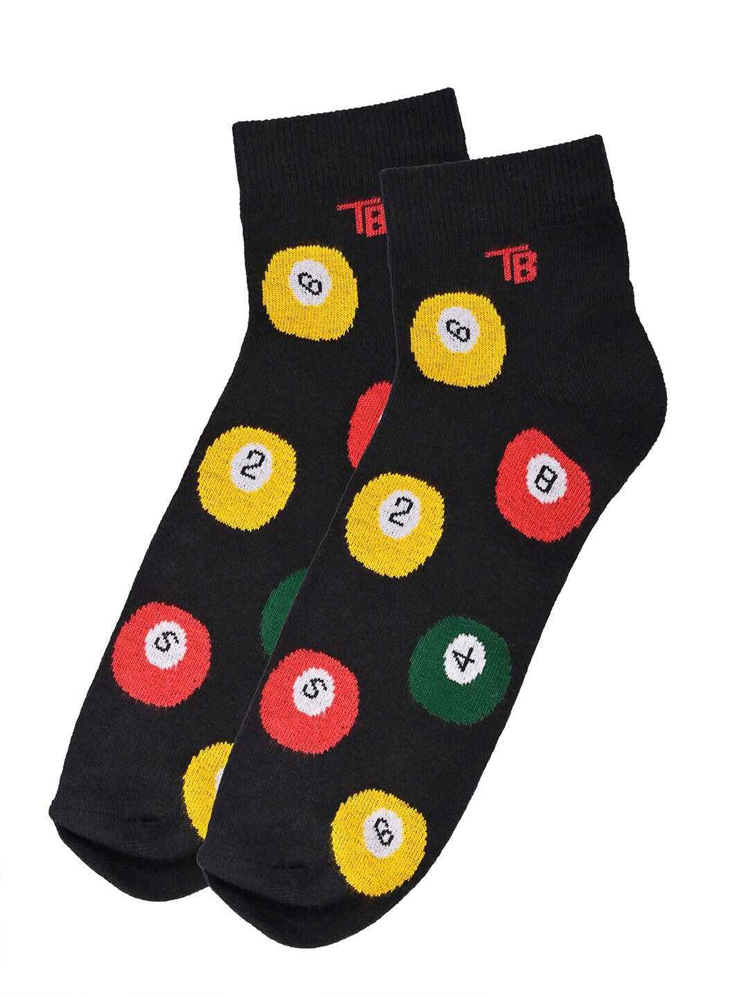 

Tistabene Patterned Cotton Ankle-Length Socks, Black