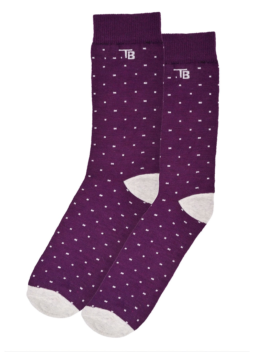 

Tistabene Polka Dots Printed Calf-Length Socks, Purple