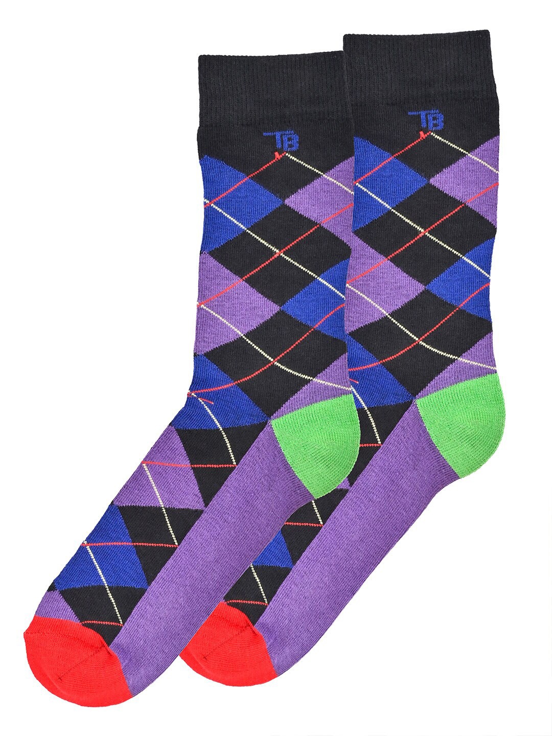 

Tistabene Unisex Patterned Cotton Above Ankle-Length Socks, Black