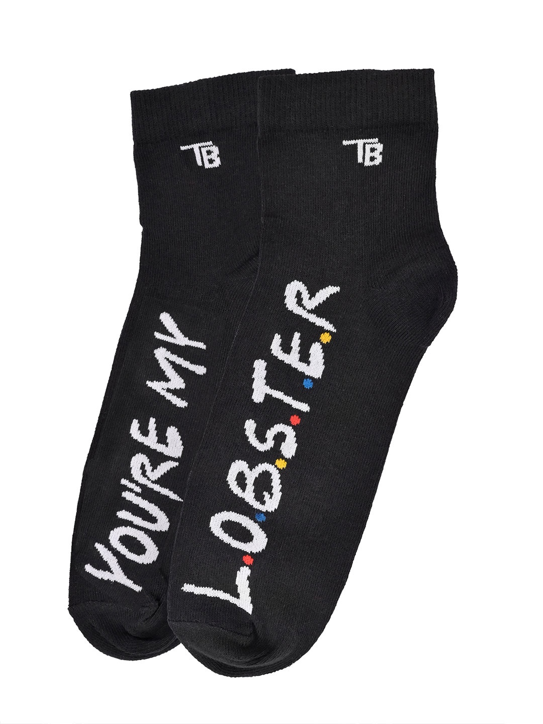 

Tistabene Unisex Patterned Cotton Ankle-Length Socks, Black