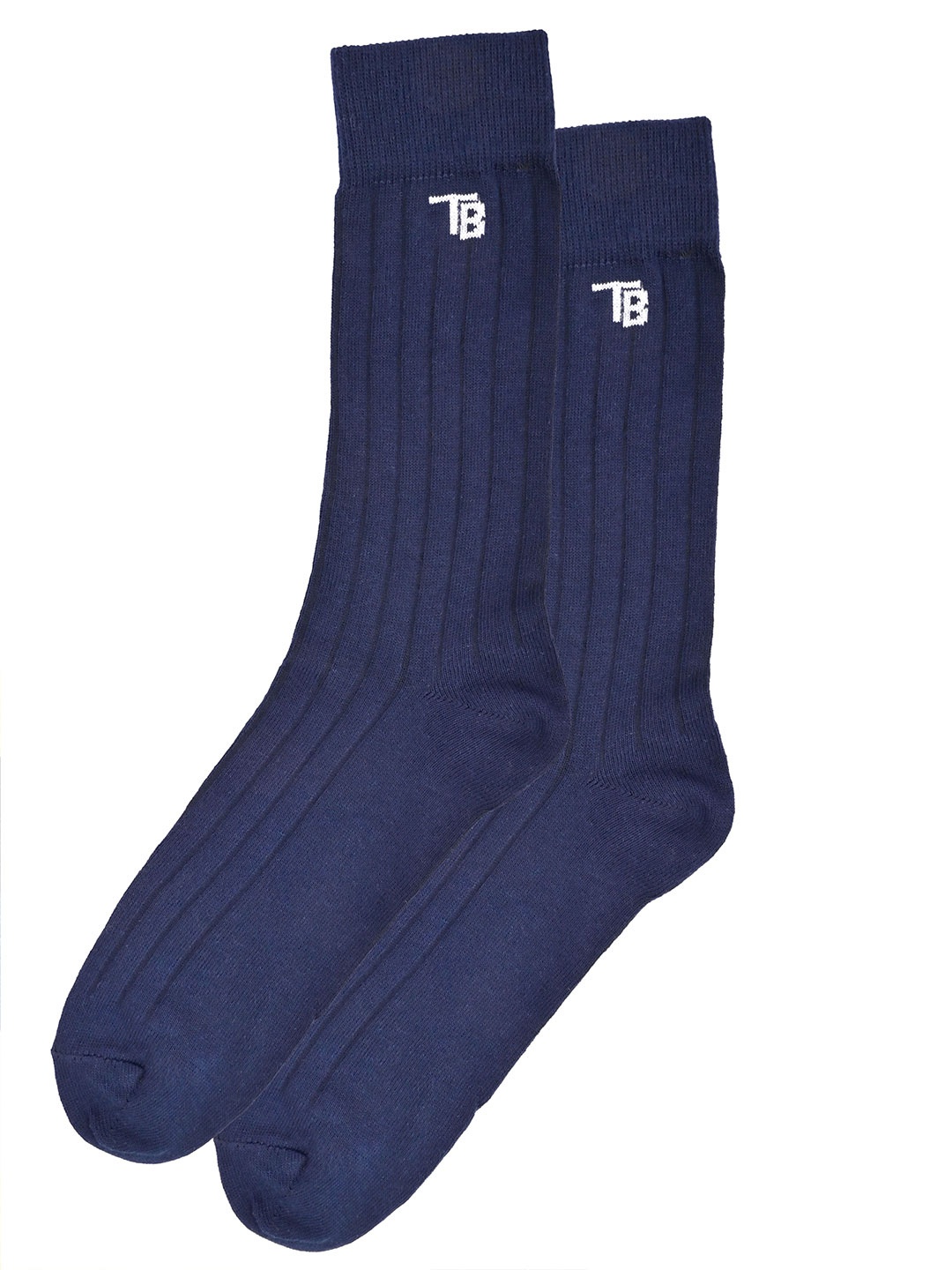 

Tistabene Unisex Logo-Printed Calf-Length Socks, Blue