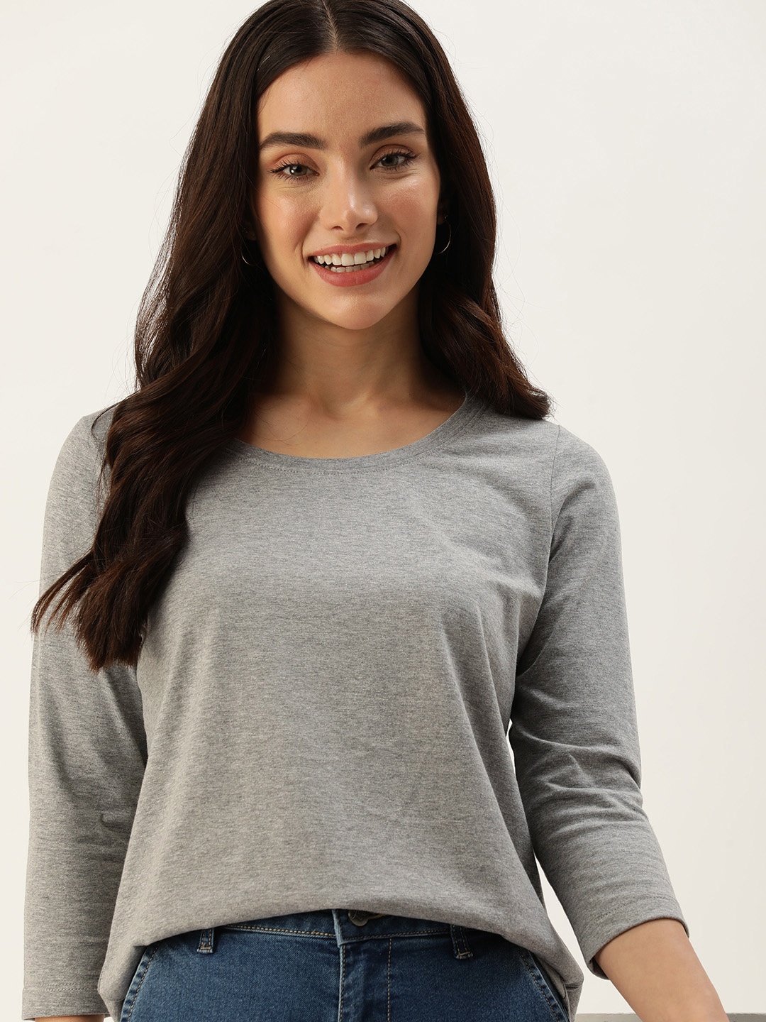 

Mast & Harbour Solid T-shirt, Grey melange