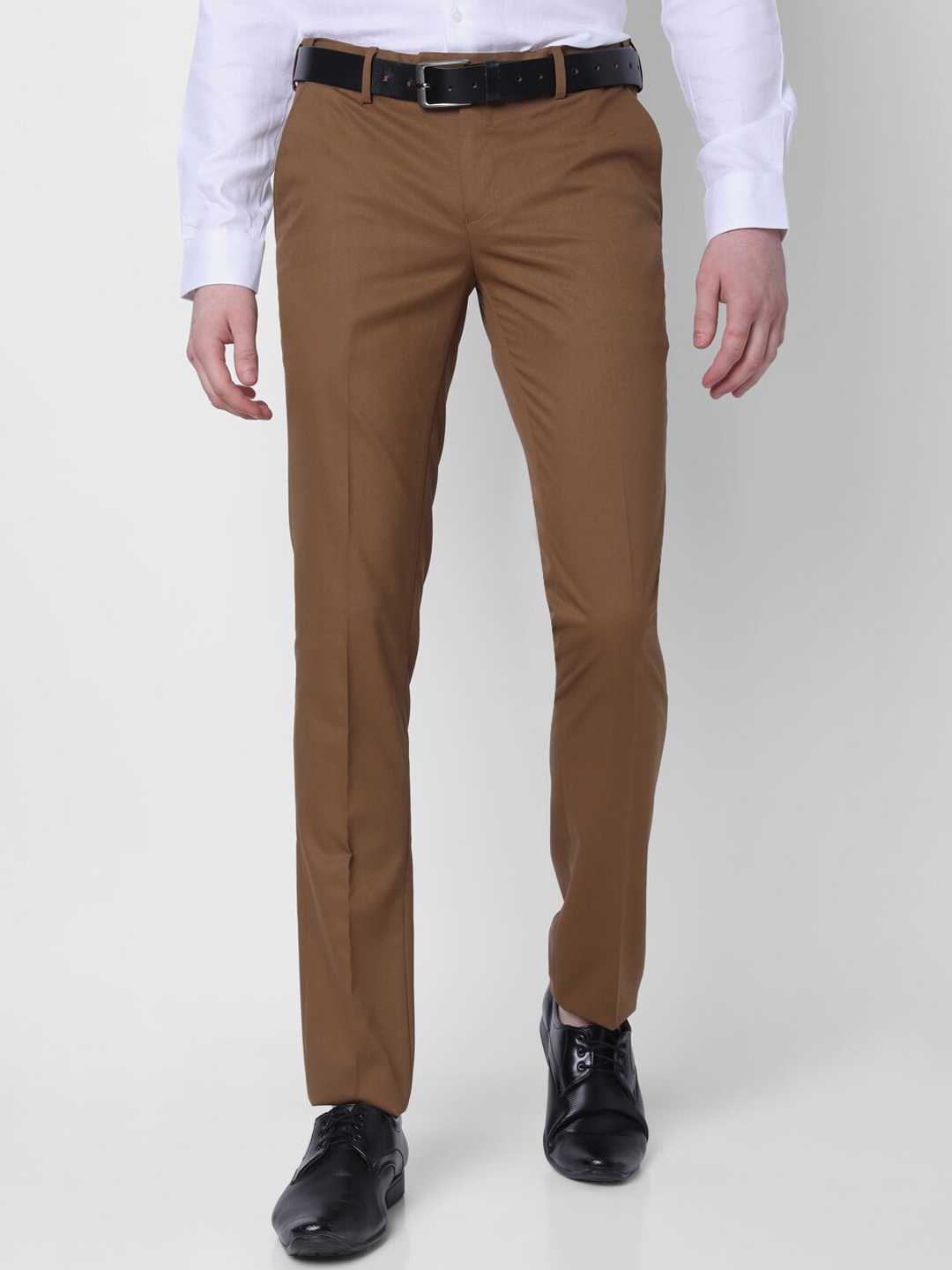 

J Hampstead Men Slim Fit Formal Trousers, Khaki