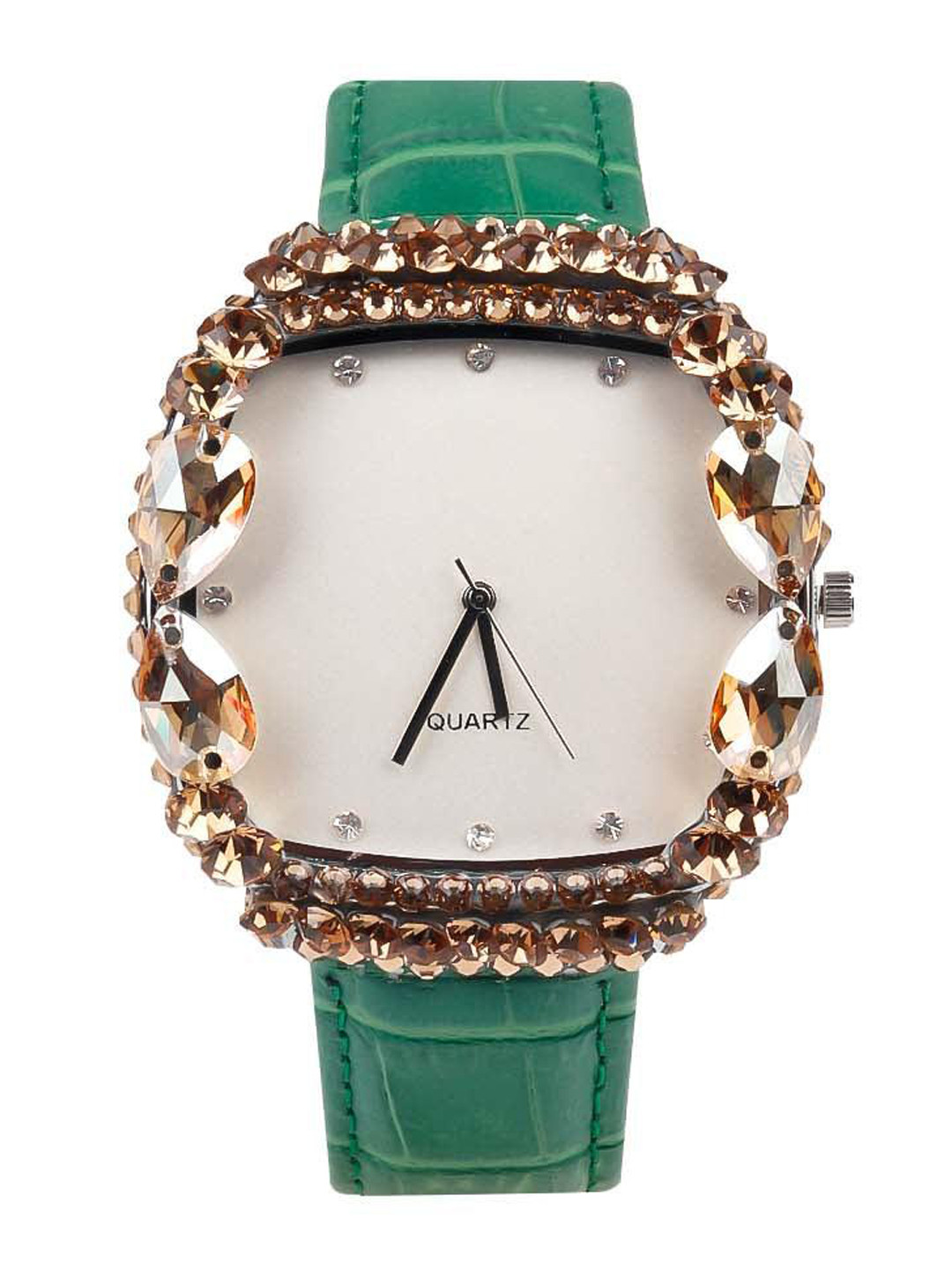 

ODETTE Women Printed Dial & Leather Straps Watch, Green