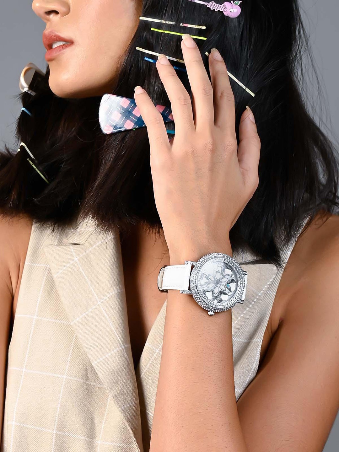 

ODETTE Women Leather Straps Analogue Watch NEW140, White