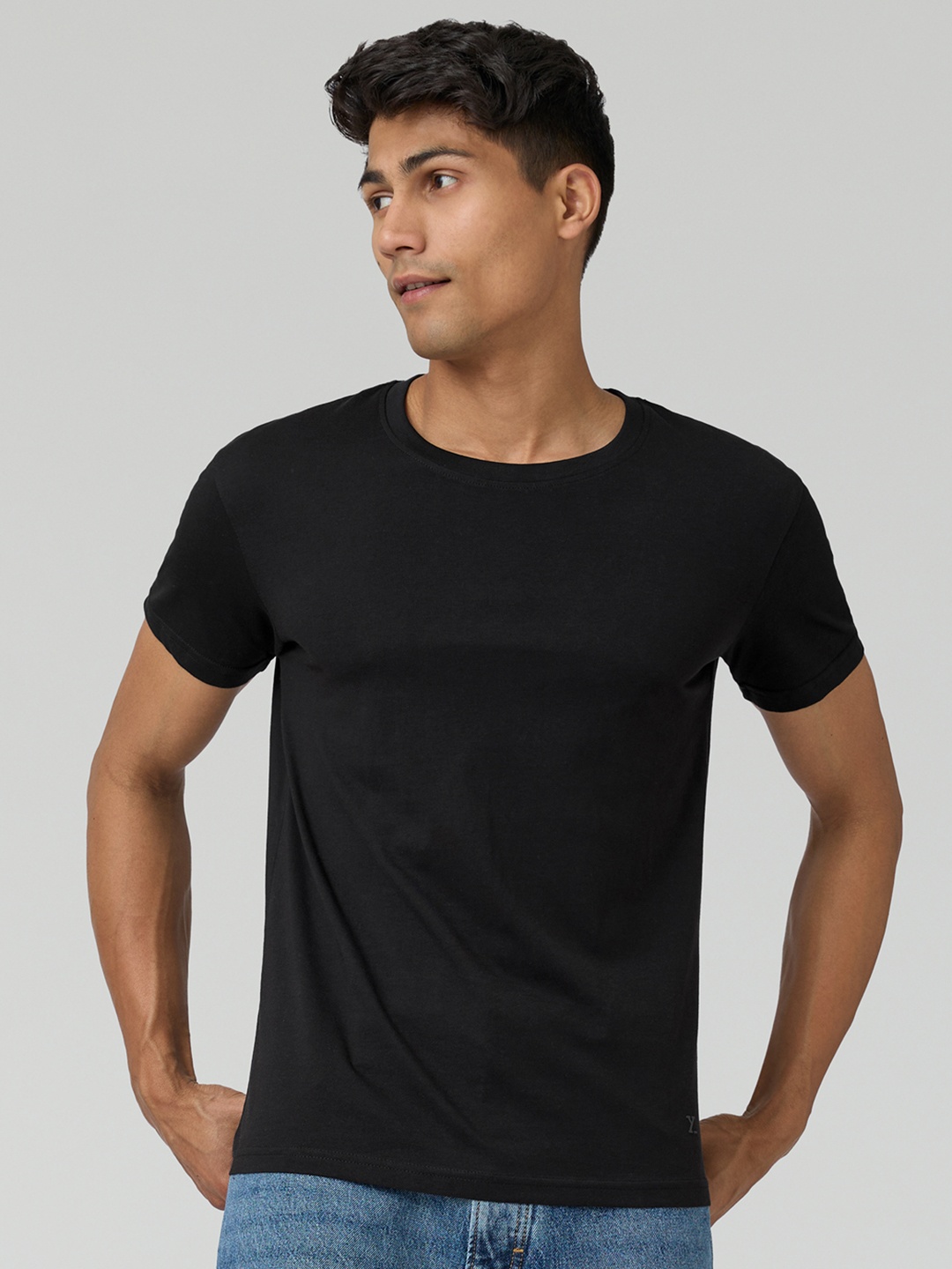 

XYXX Men Pace Intellieaze Cotton T-Shirt, Black