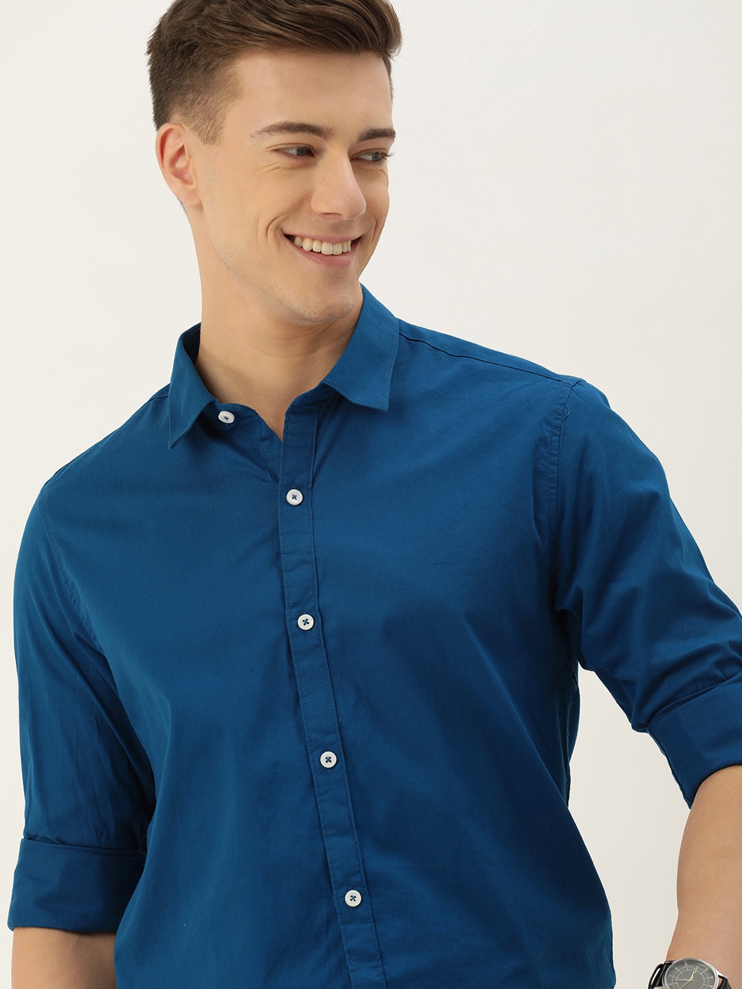 

Harvard Men Solid Regular Fit Opaque Casual Shirt, Blue