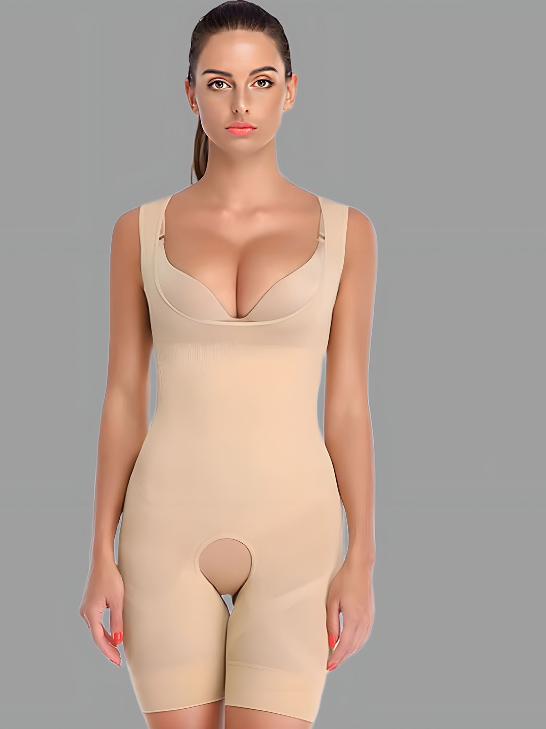 

Hill Islands Sculpt Valor Scoop Neck Body Shaper, Beige