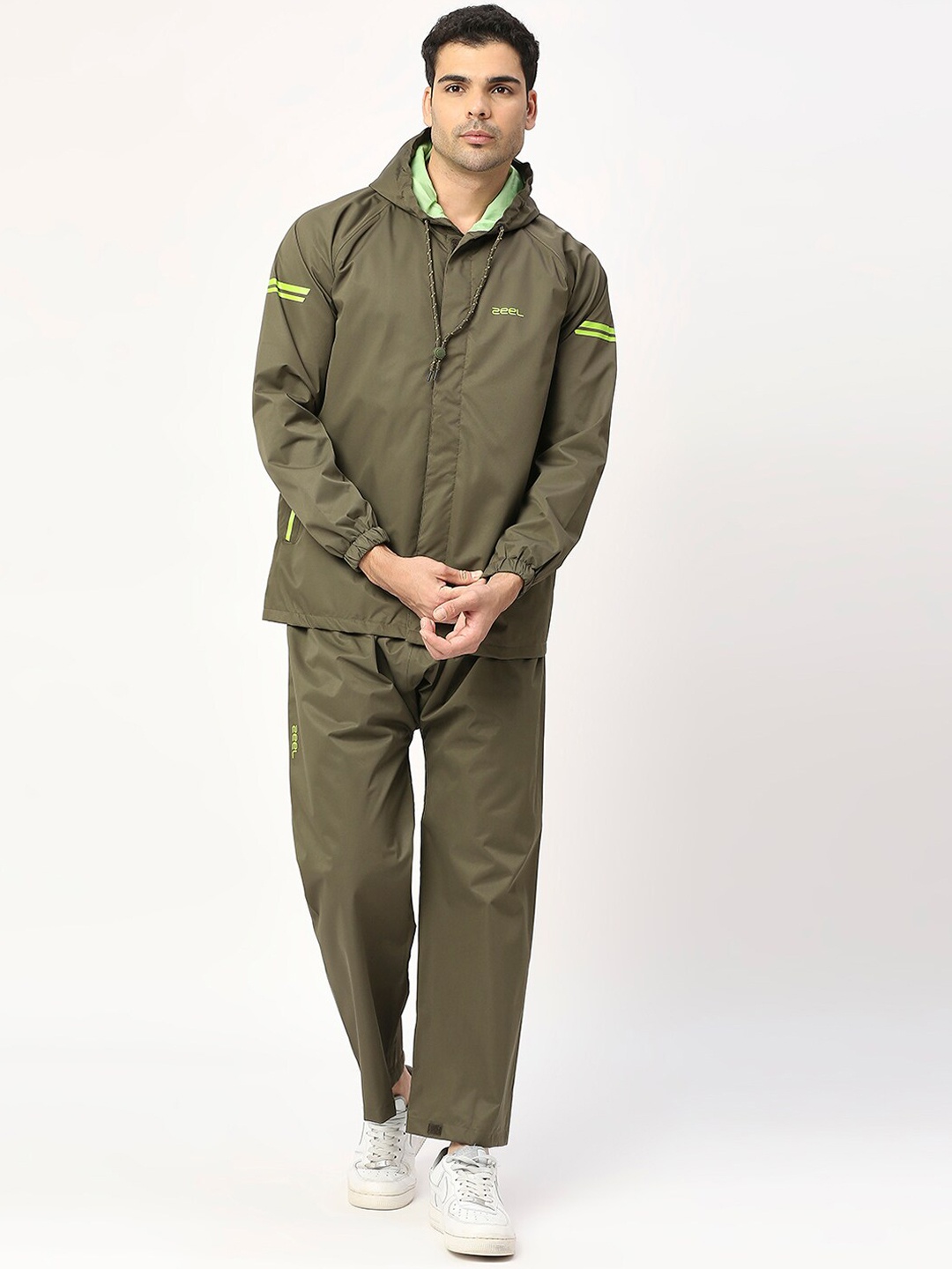 

Zeel Water-Resistant Reversible Rain Suit, Olive