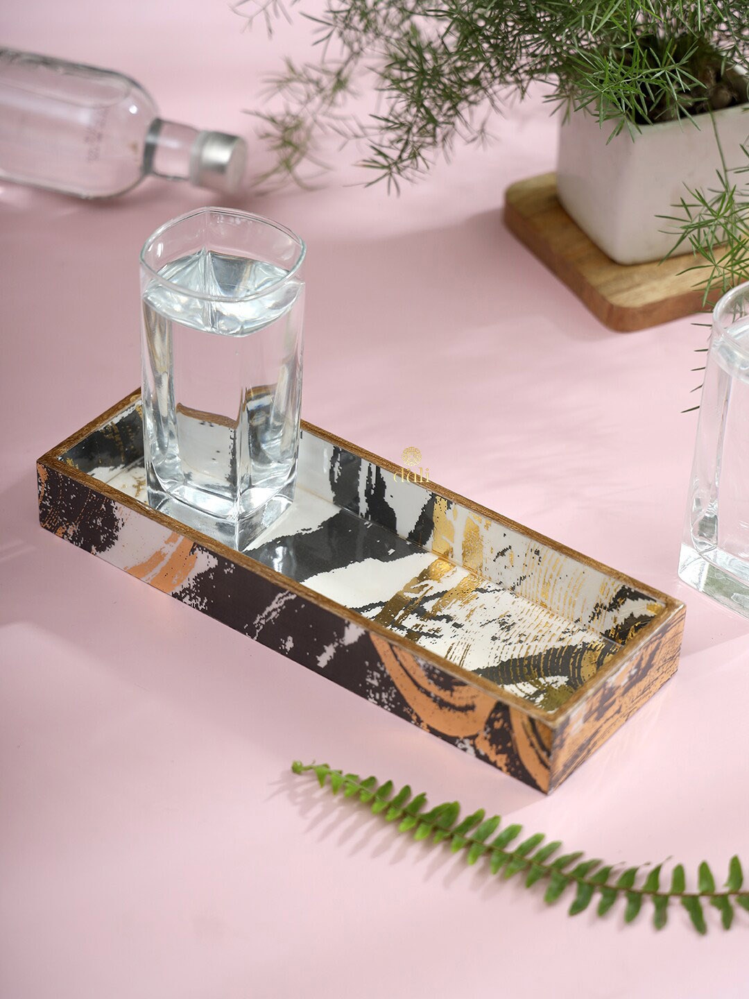 

DULI Black & White Printed Serving Trays