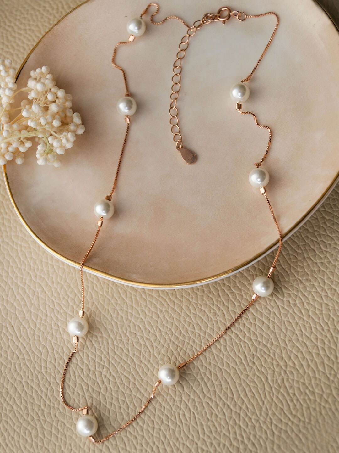 

MANNASH Sterling Silver Rose Gold-Plated Chain