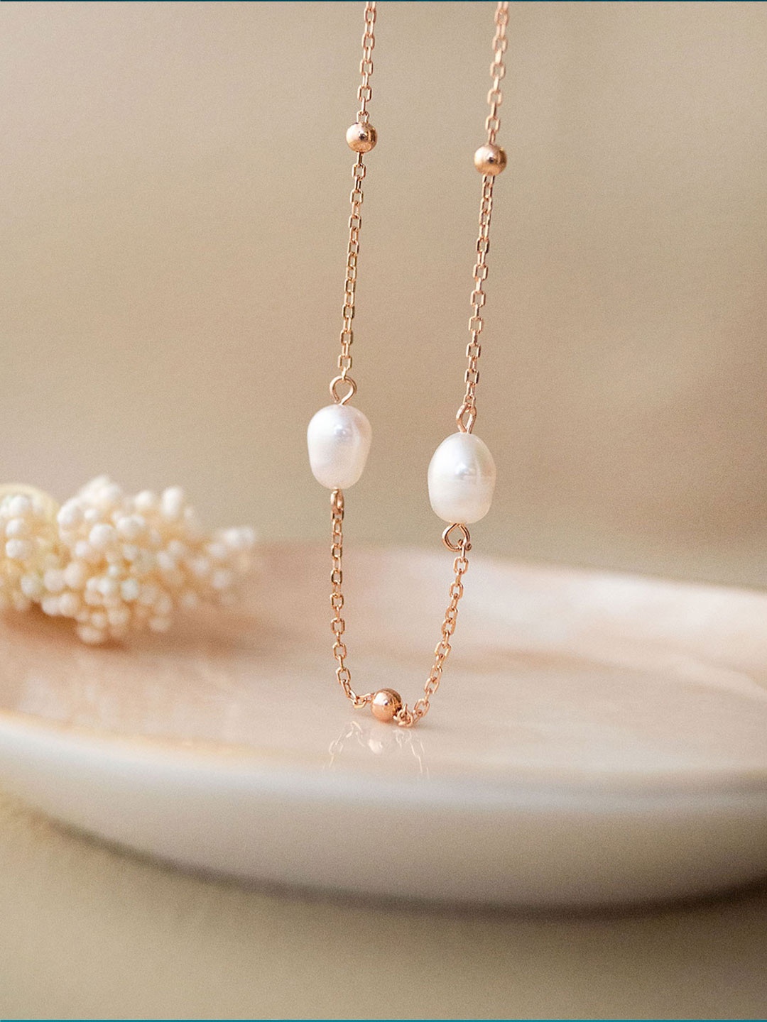 

MANNASH Sterling Silver Rose Gold-Plated Chain