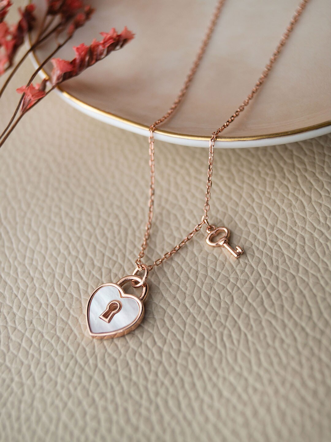 

MANNASH Sterling Silver Rose Gold-Plated Chain