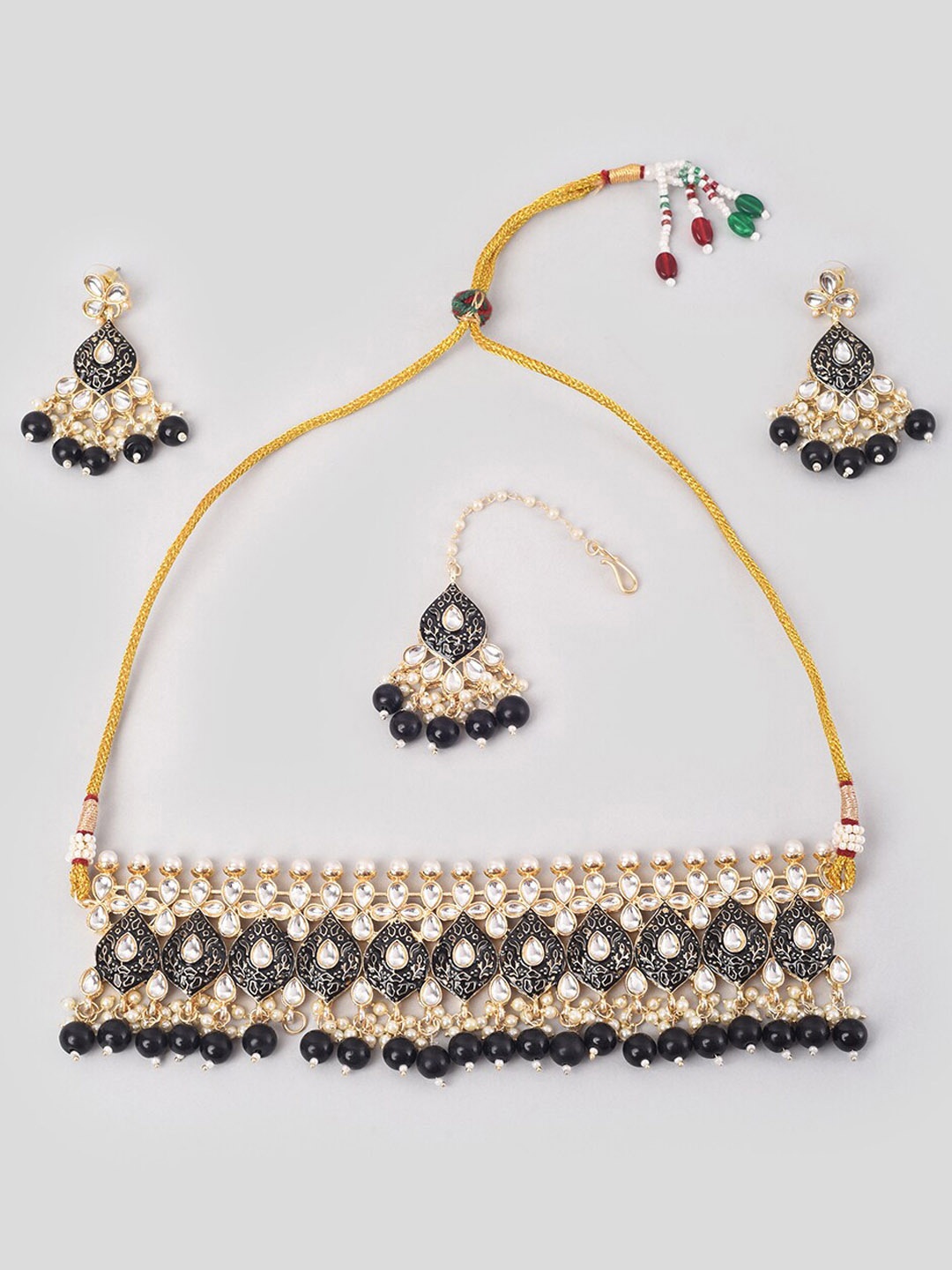 

phuljhadi Gold Plated Stone Studded Jewellery Set