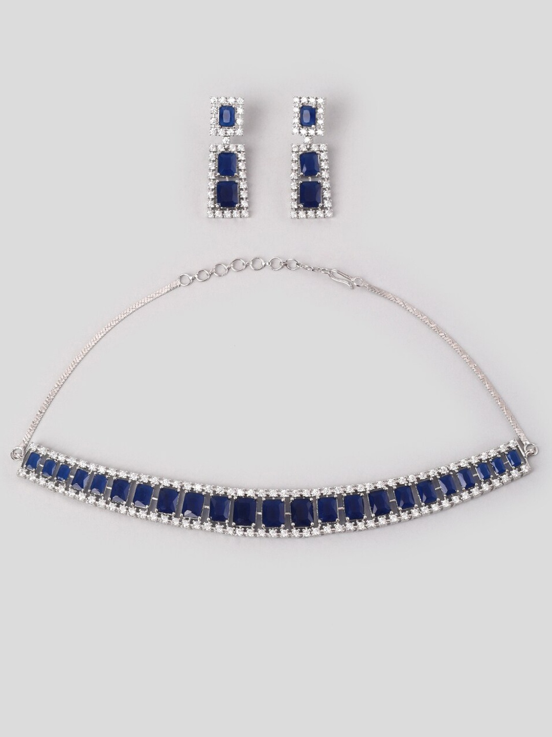 

phuljhadi Gold Plated American Diamond Studded Jewellery Set