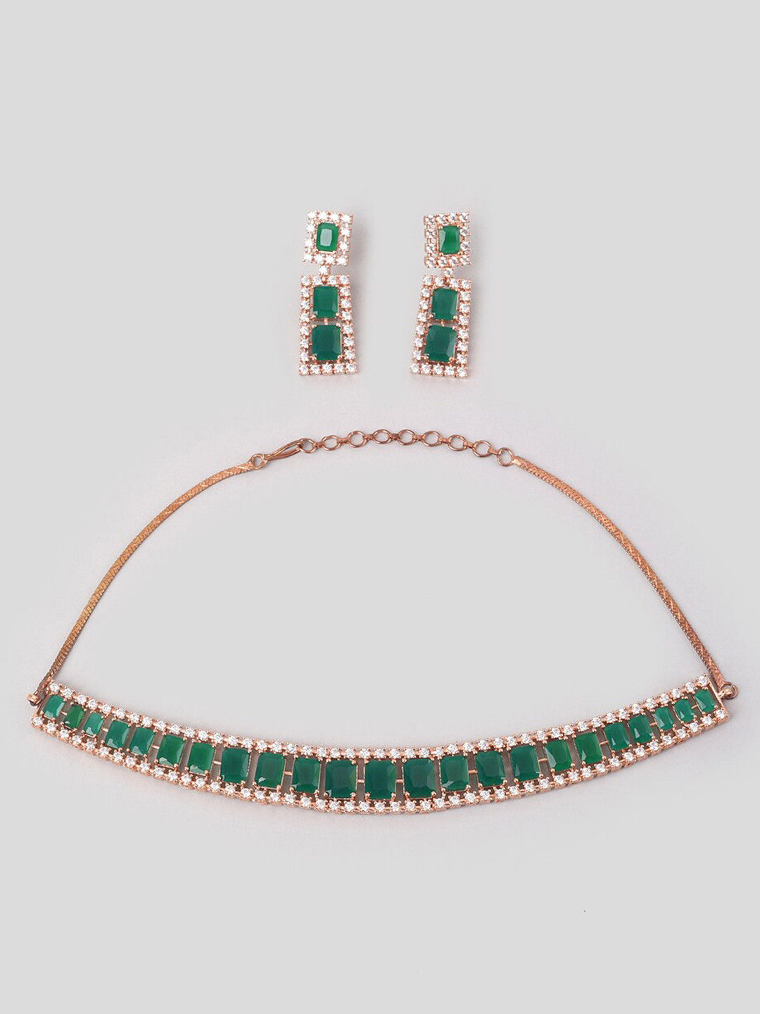

phuljhadi Gold Plated Stone Studded Jewellery Set, Rose gold